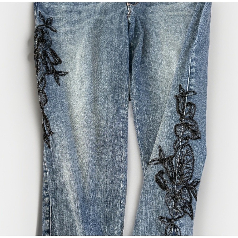 White House Black Market Everyday Soft Skinny Ankle Jean 16 Curvy Beaded - Picture 4 of 12